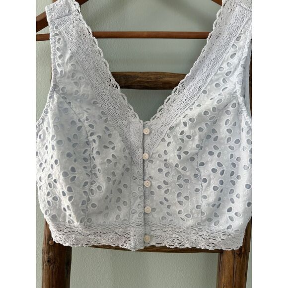 American Eagle Blue Cropped top, Size S - Picture 3 of 4